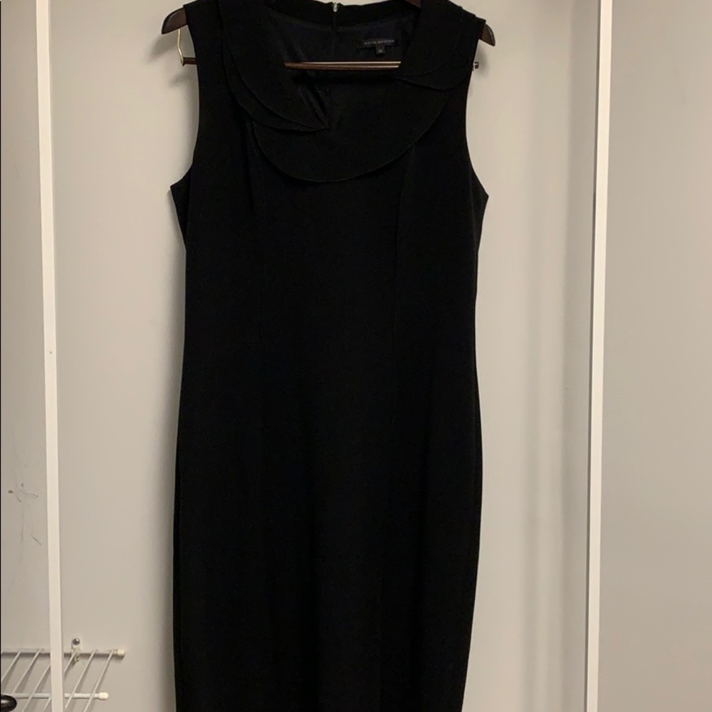 David Meister Sz14 sleeveless stretch black sheath